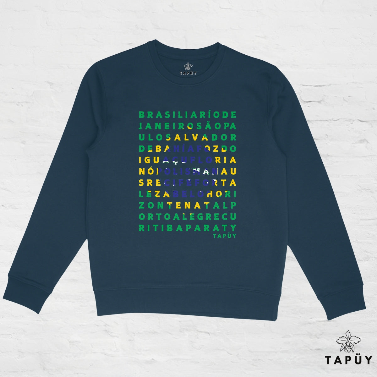 Sweatshirt Unisexe Cidades do Brasil Bleu Marine / XS de la marque Tapüy