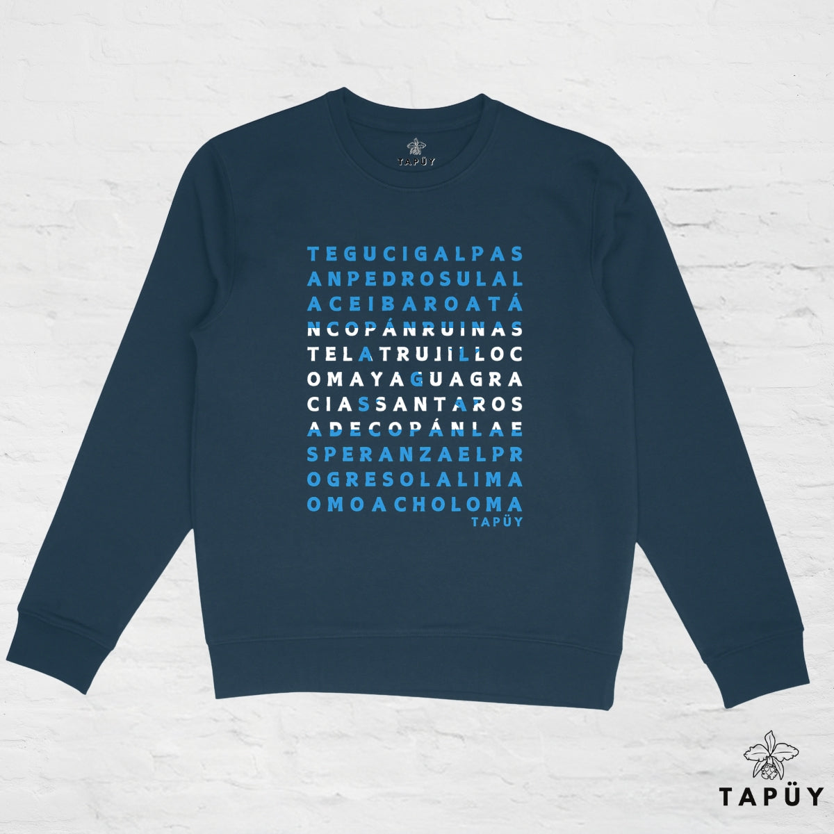 Sweatshirt Unisexe Ciudades de Honduras Bleu Marine / XS de la marque Tapüy