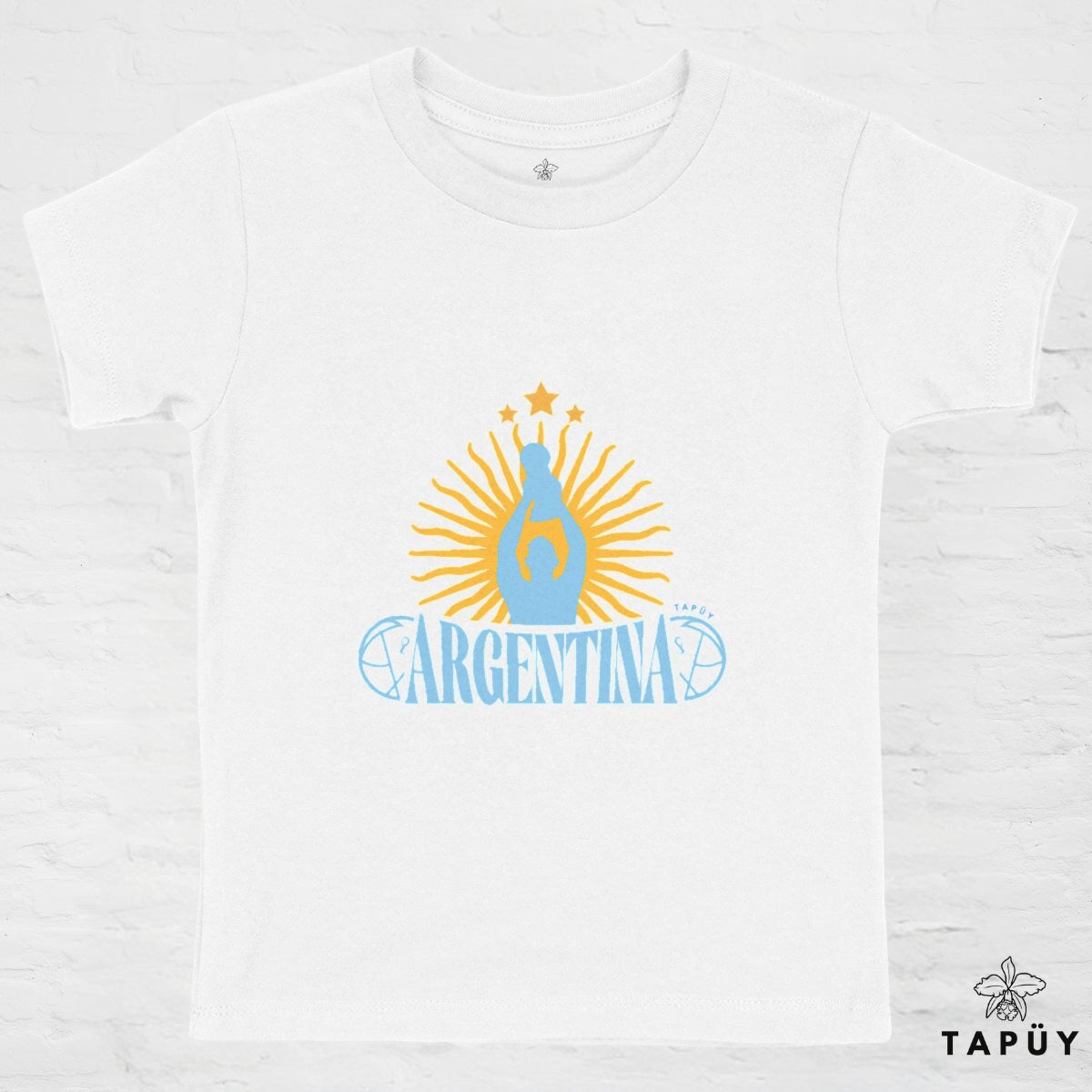 T-Shirt Enfant Argentina Campeón del Mundo Blanc / 4-6 de la marque Tapüy