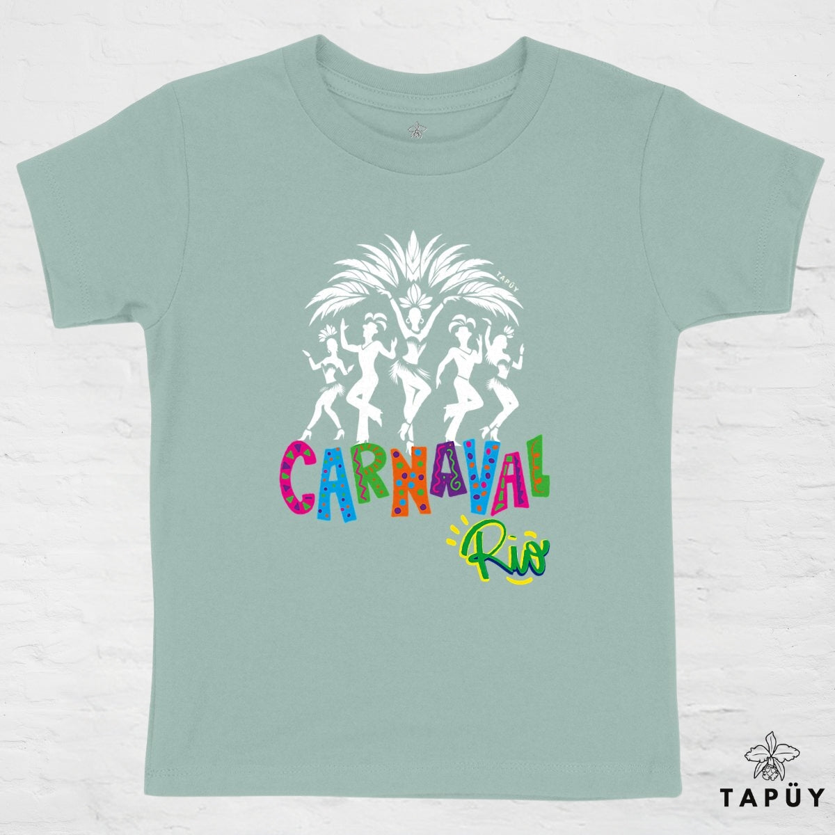 T-Shirt Enfant Carnaval de Rio Vert / 4-6 de la marque Tapüy