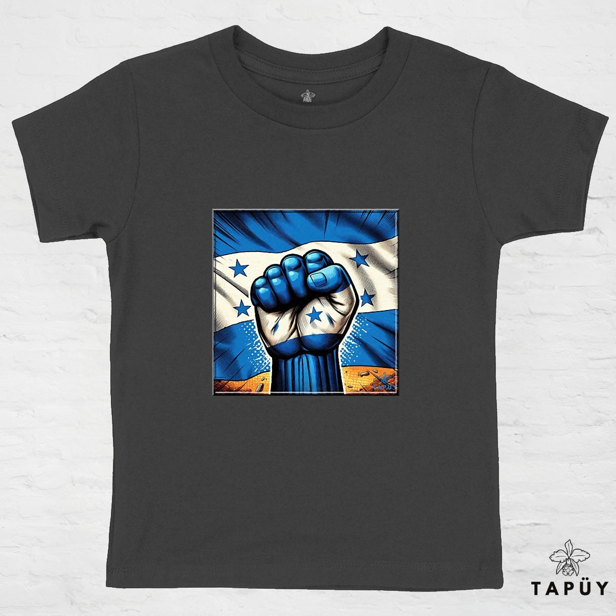 T-Shirt Enfant Comics Viva Honduras Noir / 4-6 de la marque Tapüy