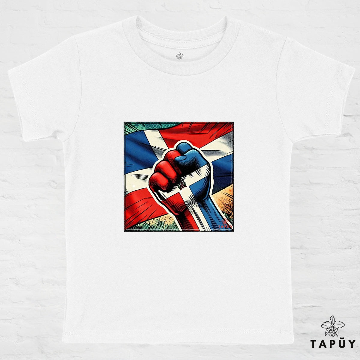 T-Shirt Enfant Comics Viva República Dominicana Blanc / 4-6 de la marque Tapüy