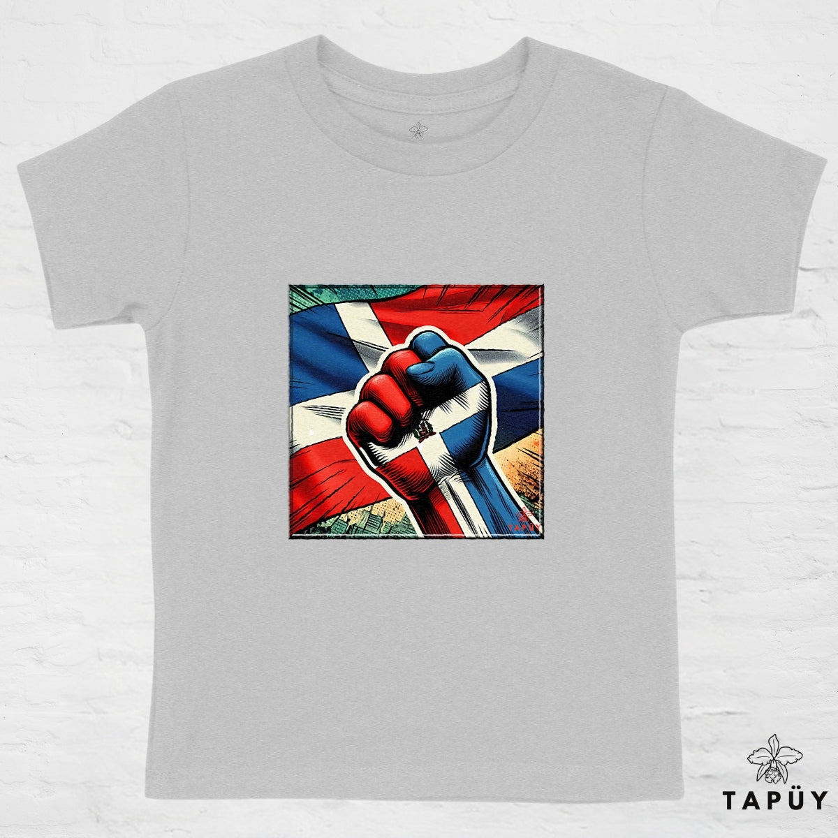 T-Shirt Enfant Comics Viva República Dominicana Gris / 4-6 de la marque Tapüy