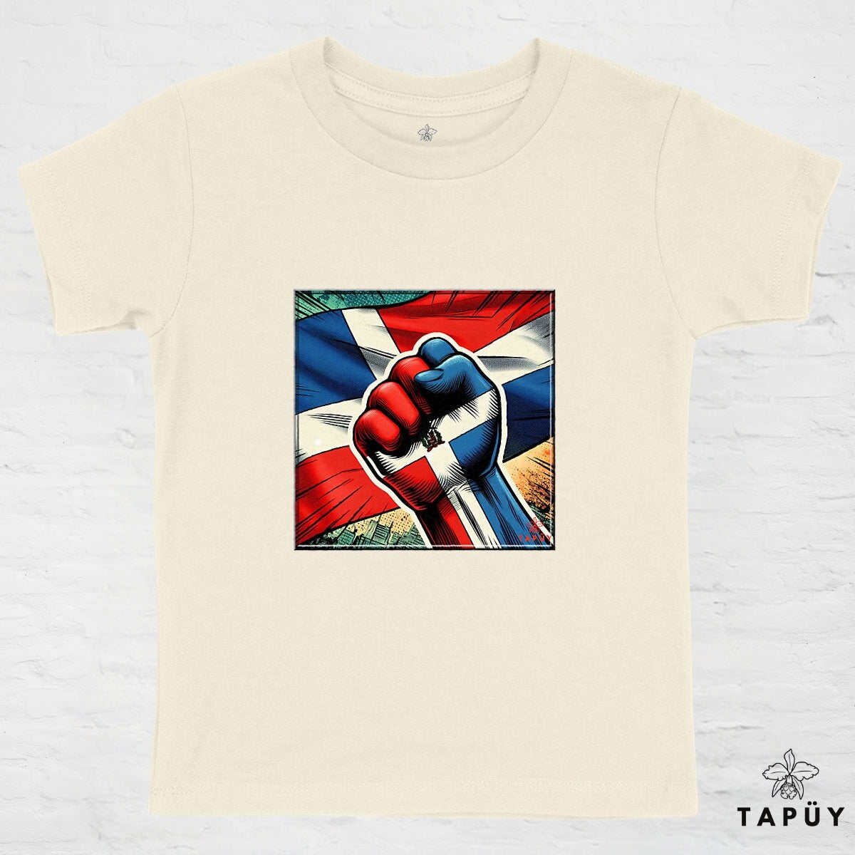 T-Shirt Enfant Comics Viva República Dominicana Naturel / 4-6 de la marque Tapüy