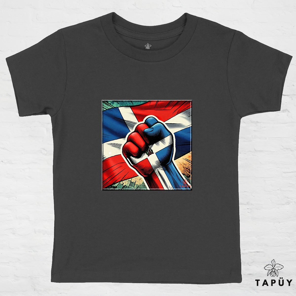 T-Shirt Enfant Comics Viva República Dominicana Noir / 4-6 de la marque Tapüy