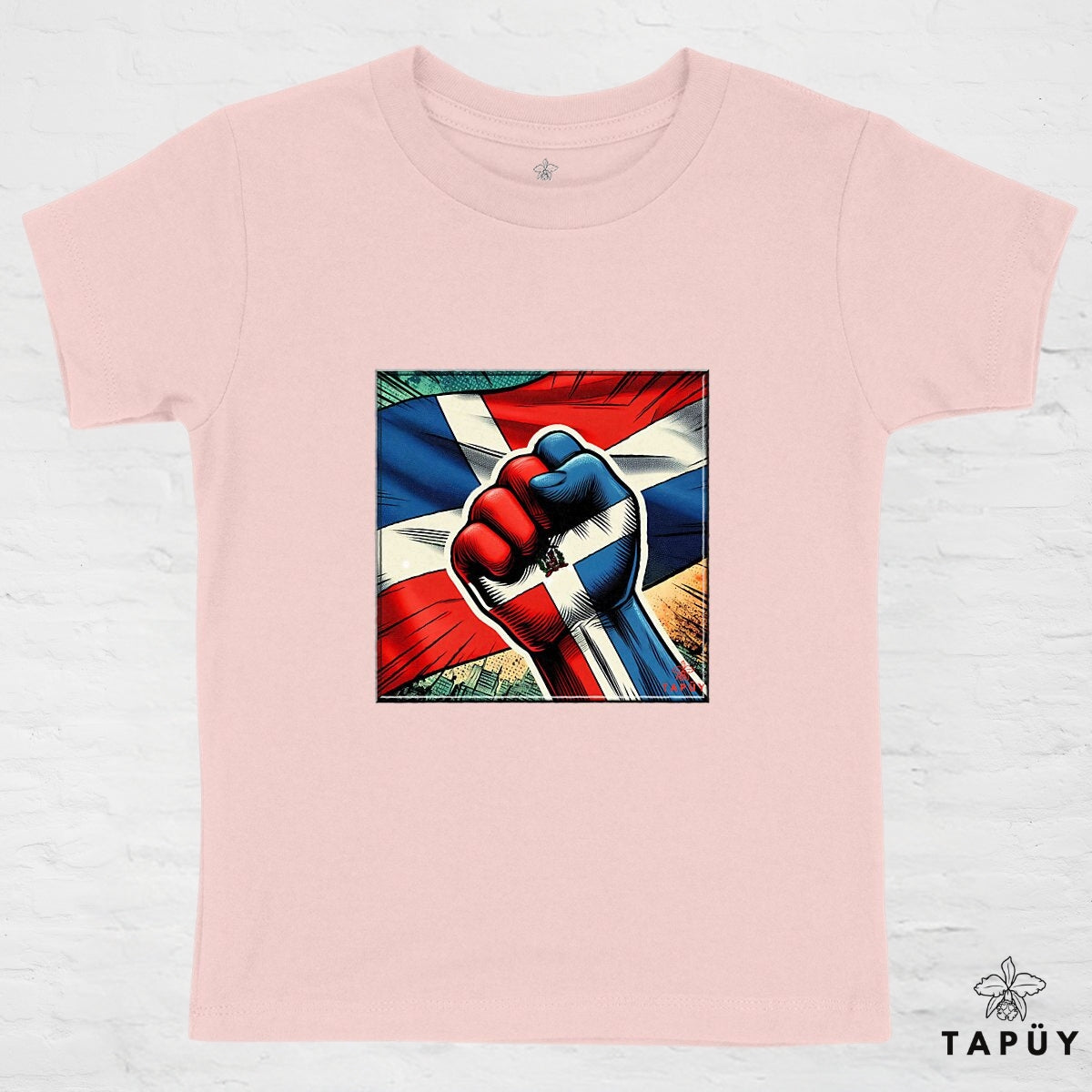 T-Shirt Enfant Comics Viva República Dominicana Rose / 4-6 de la marque Tapüy