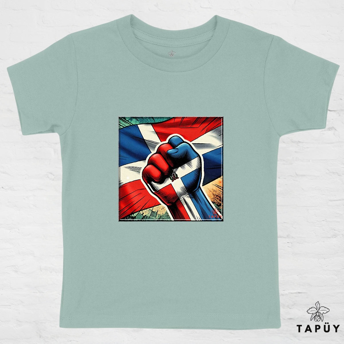 T-Shirt Enfant Comics Viva República Dominicana Vert / 4-6 de la marque Tapüy