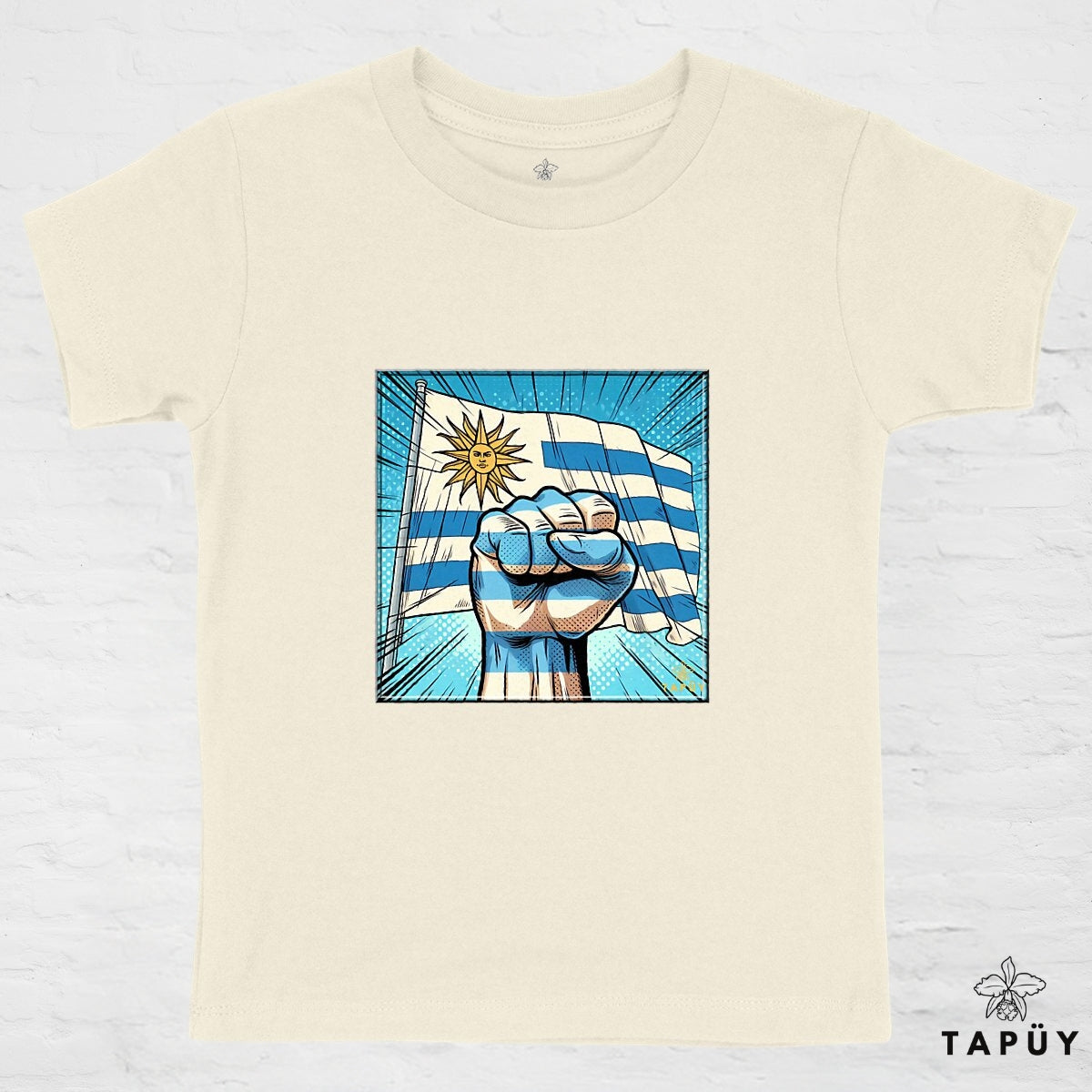 T-Shirt Enfant Comics Viva Uruguay Naturel / 4-6 de la marque Tapüy