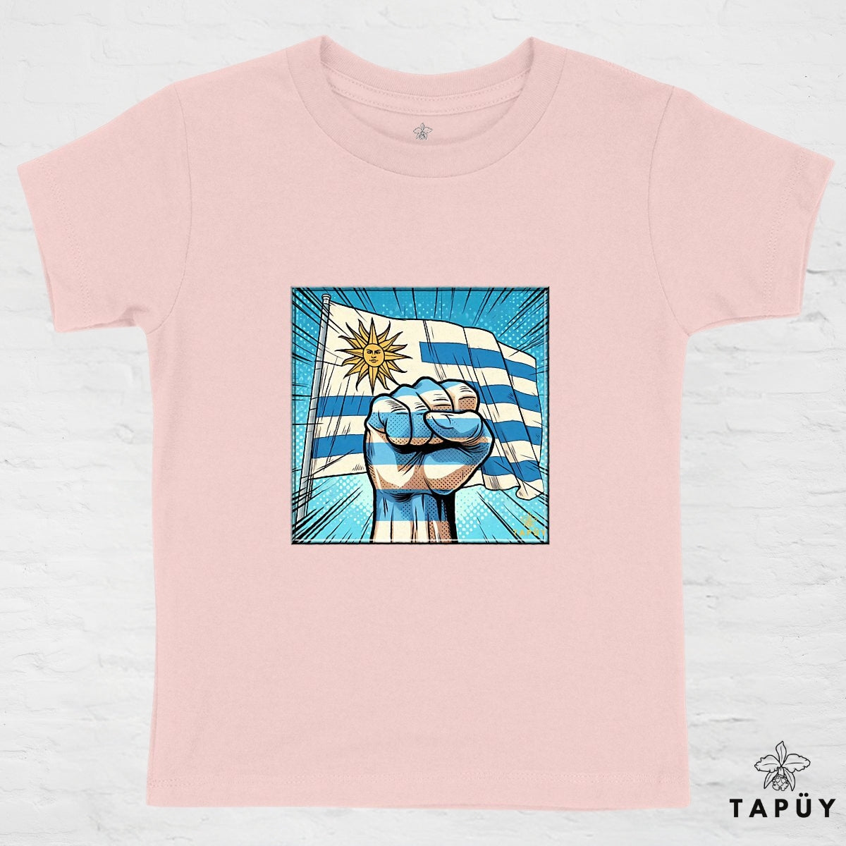 T-Shirt Enfant Comics Viva Uruguay Rose / 4-6 de la marque Tapüy