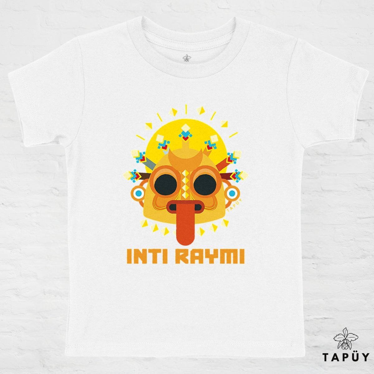 T-Shirt Enfant Inti Raymi Blanc / 4-6 de la marque Tapüy