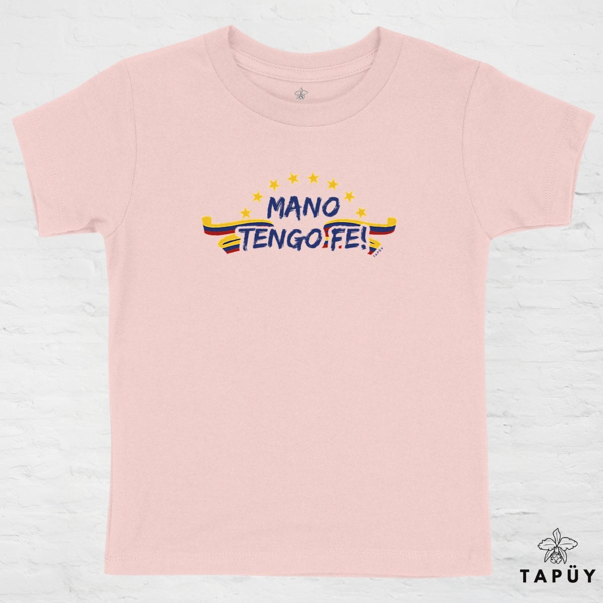 T-Shirt Enfant Mano Tengo Fe! Rose / 4-6 de la marque Tapüy