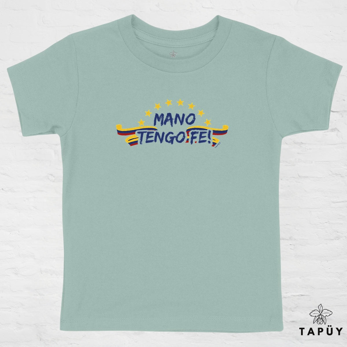 T-Shirt Enfant Mano Tengo Fe! Vert / 4-6 de la marque Tapüy