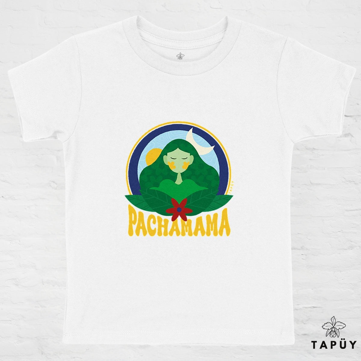 T-Shirt Enfant Pachamama Blanc / 4-6 de la marque Tapüy