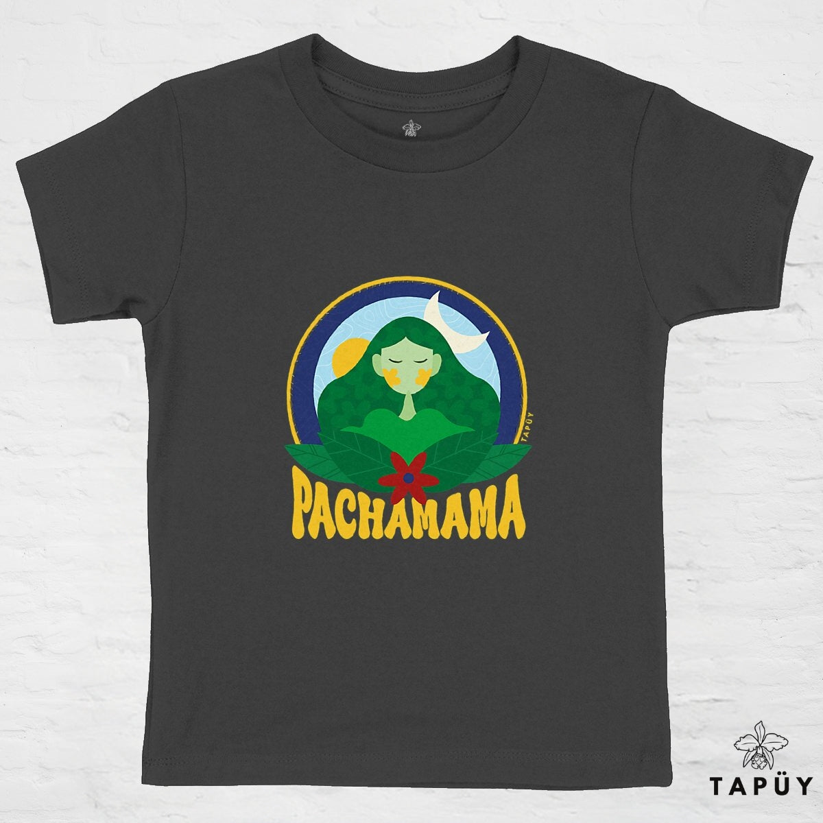 T-Shirt Enfant Pachamama Noir / 4-6 de la marque Tapüy