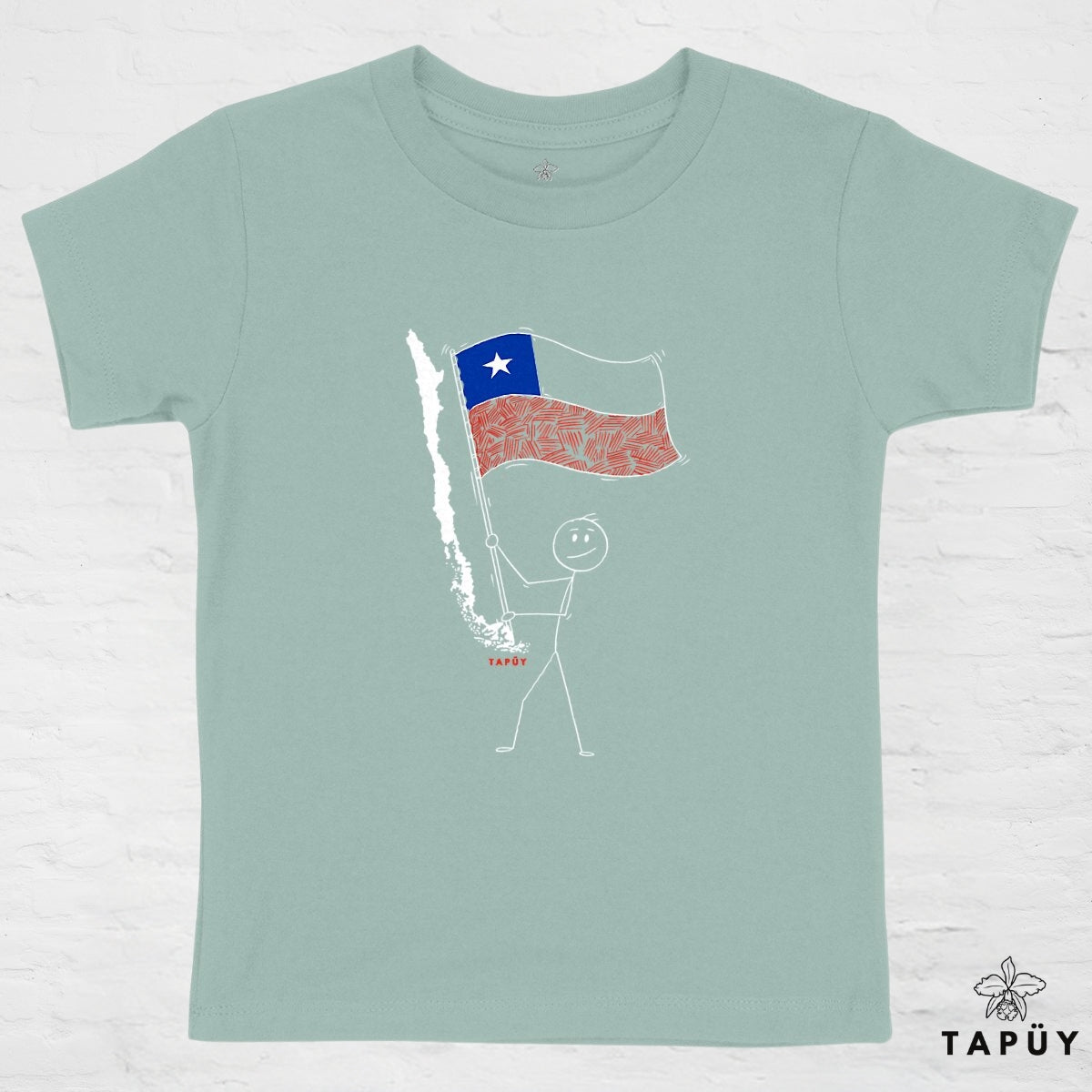 T-Shirt Enfant Portaestandarte de Chile Vert / 4-6 de la marque Tapüy