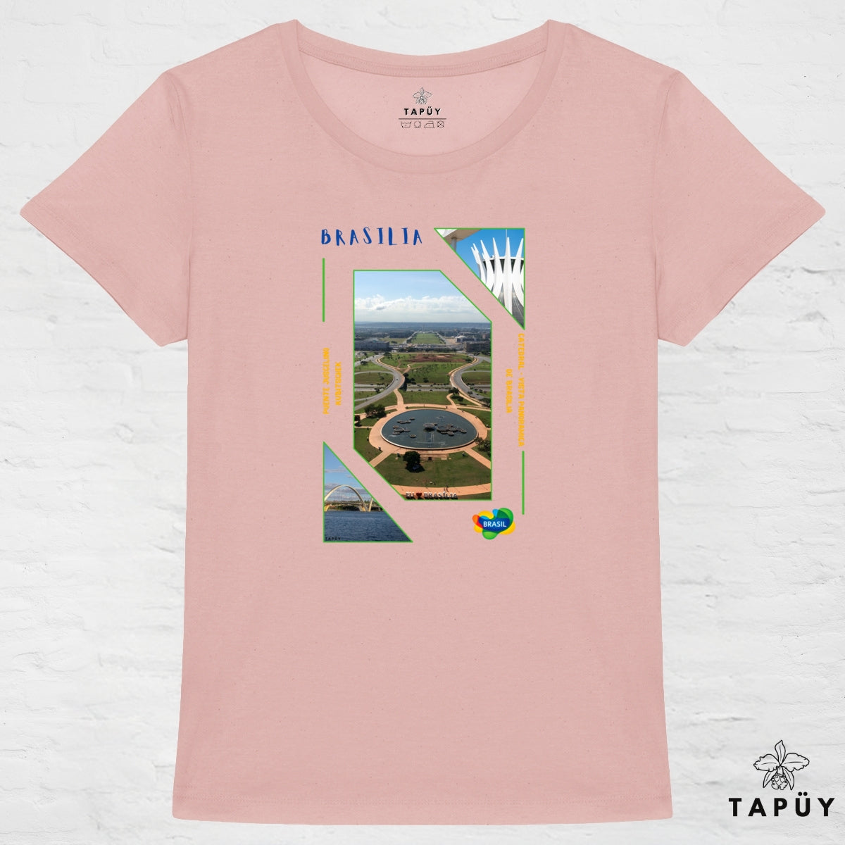 T-Shirt Femme Capital Brasilia Rose / XS de la marque Tapüy