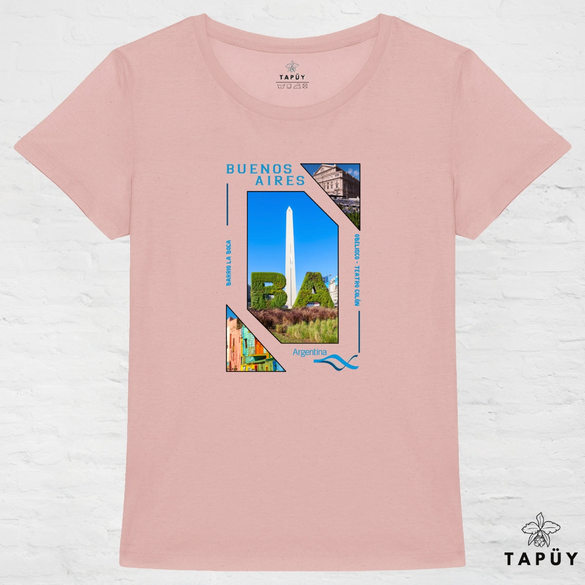 T-Shirt Femme Capital Buenos Aires Rose / XS de la marque Tapüy