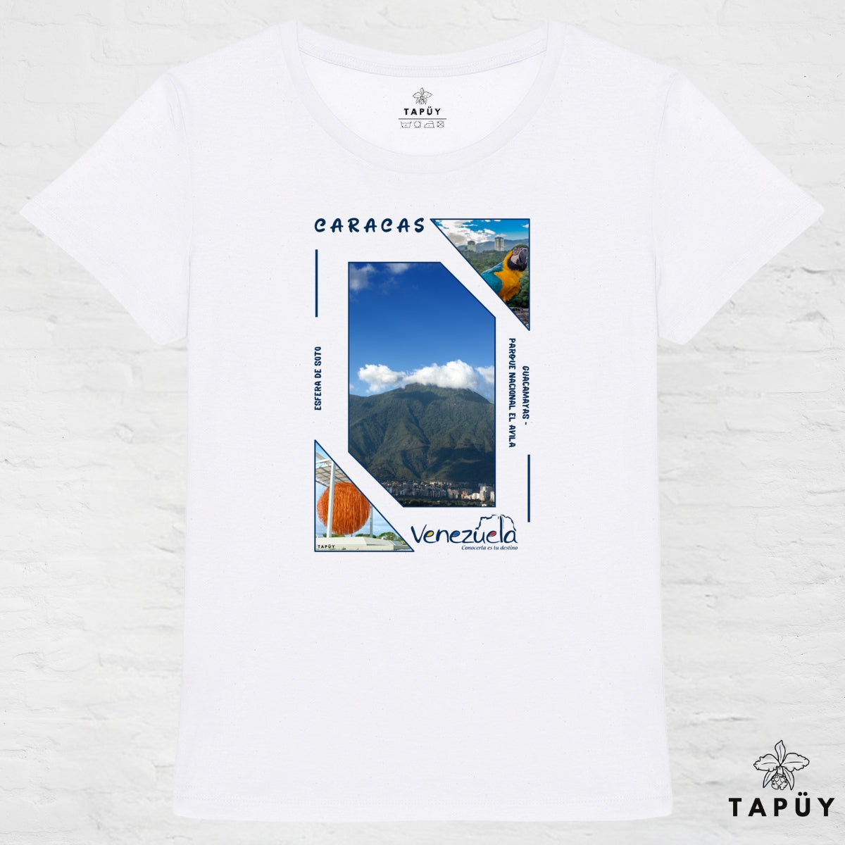 T-Shirt Femme Capital Caracas Blanc / XS de la marque Tapüy