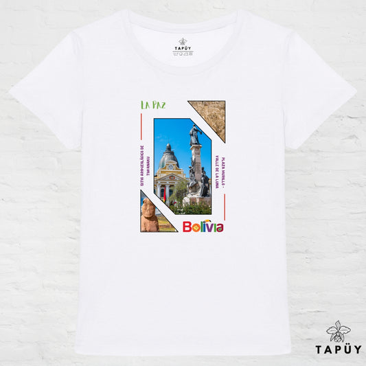 T-Shirt Femme Capital La Paz Blanc / XS de la marque Tapüy