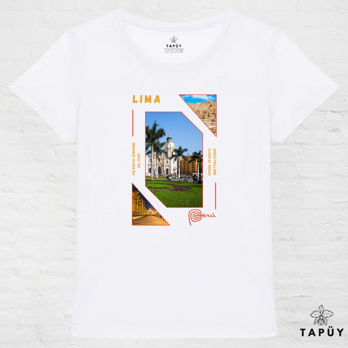 T-Shirt Femme Capital Lima Blanc / XS de la marque Tapüy