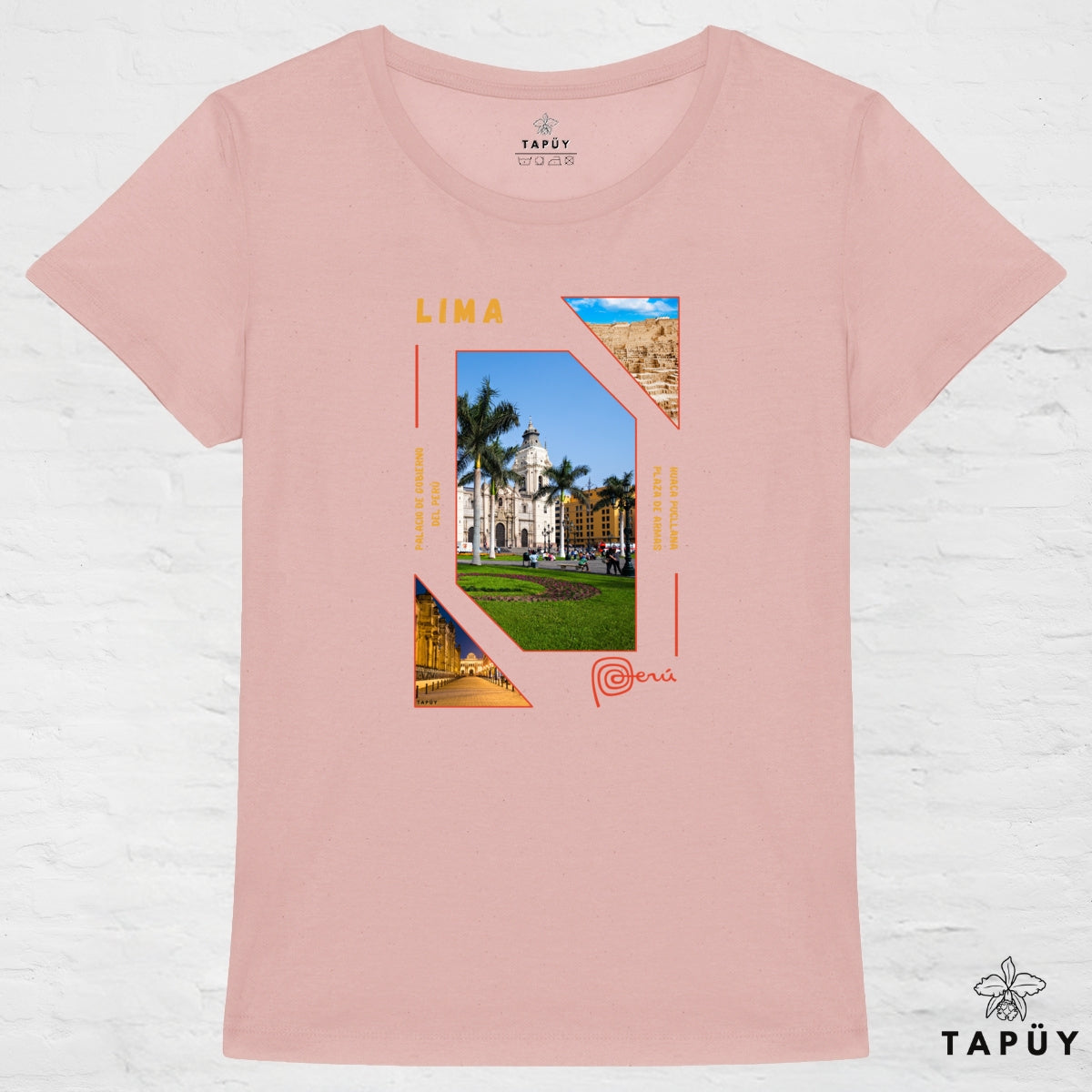 T-Shirt Femme Capital Lima Rose / XS de la marque Tapüy