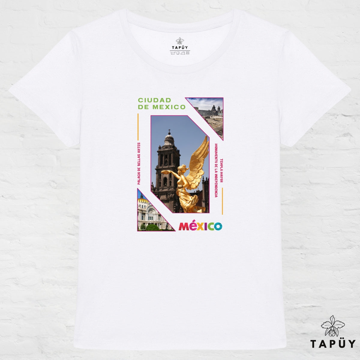 T-Shirt Femme Capital Ciudad de México Blanc / XS de la marque Tapüy