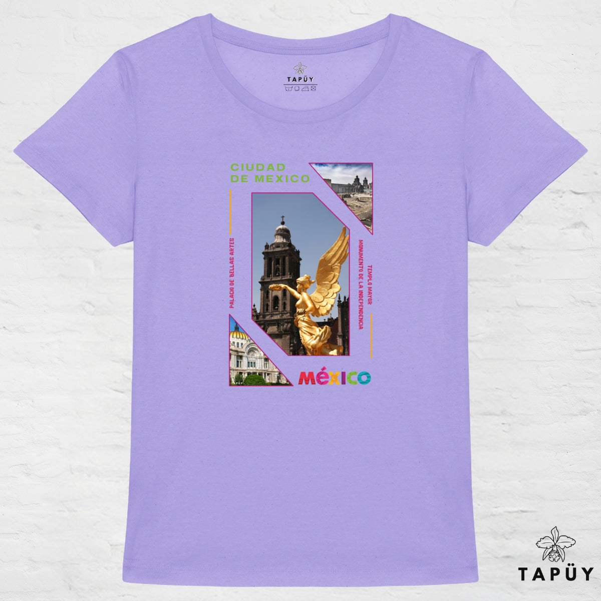 T-Shirt Femme Capital Ciudad de México Lavande / XS de la marque Tapüy