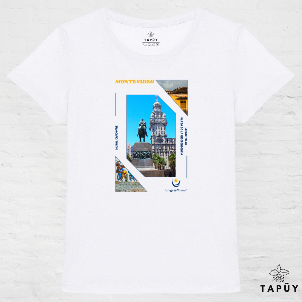 T-Shirt Femme Capital Montevideo Blanc / XS de la marque Tapüy