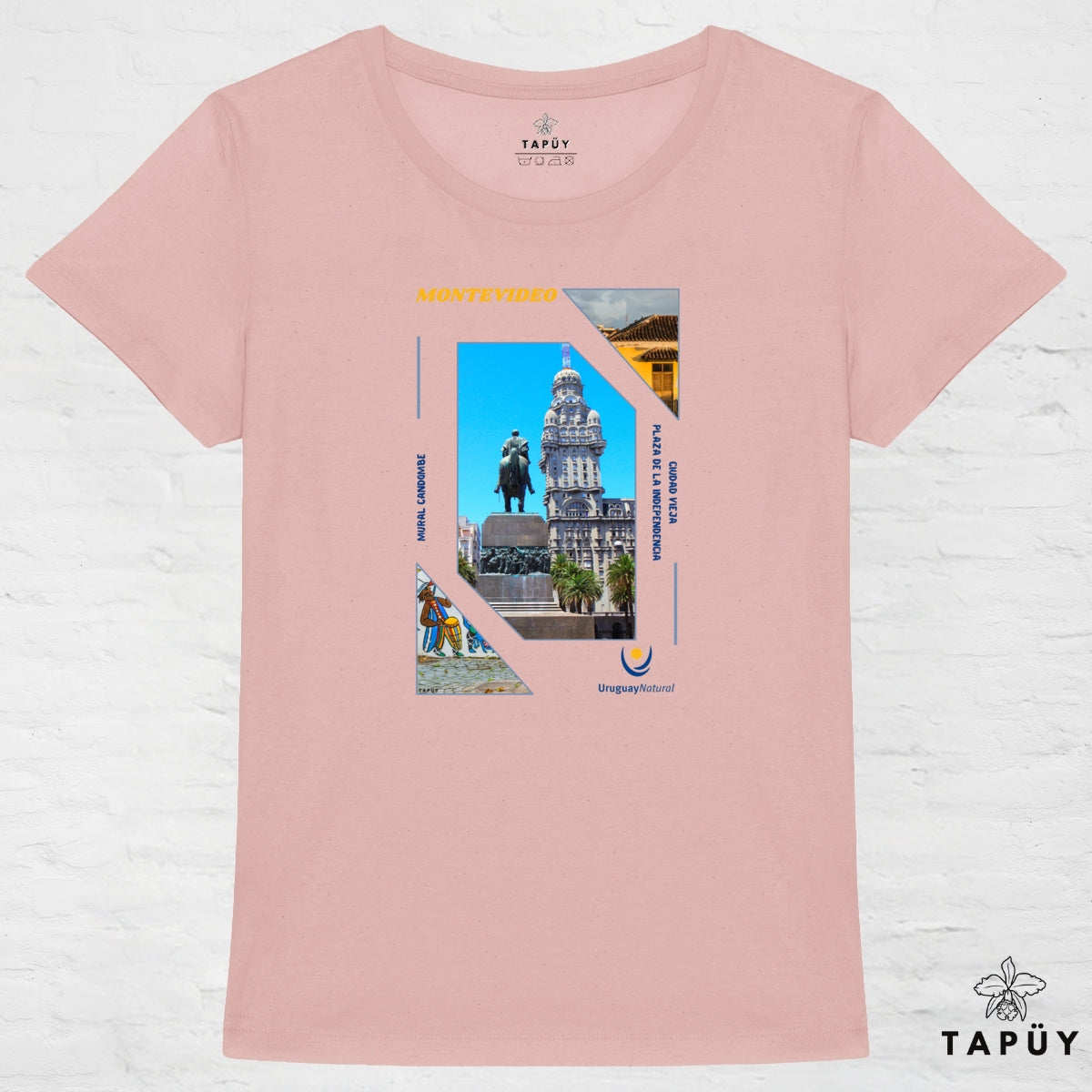 T-Shirt Femme Capital Montevideo Rose / XS de la marque Tapüy