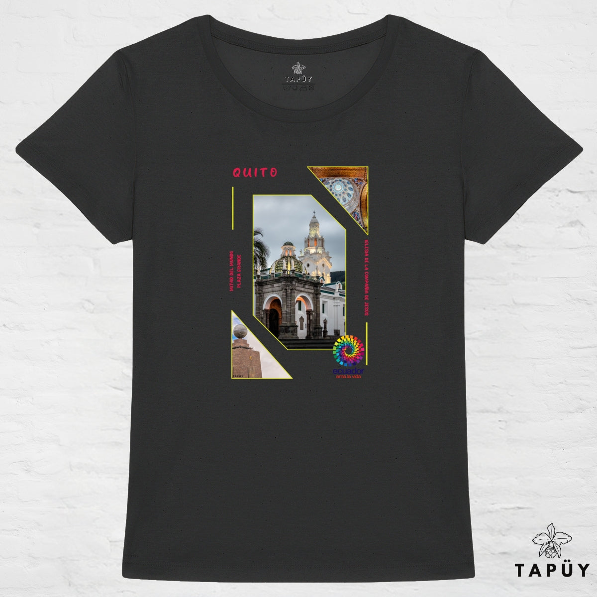 T-Shirt Femme Capital Quito Noir / XS de la marque Tapüy