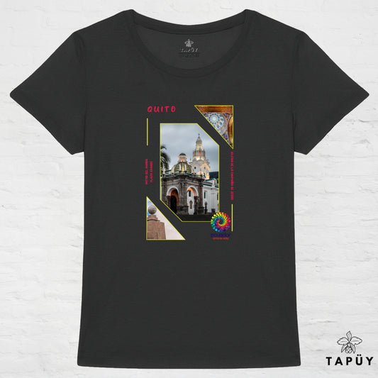 T-Shirt Femme Capital Quito Noir / XS de la marque Tapüy