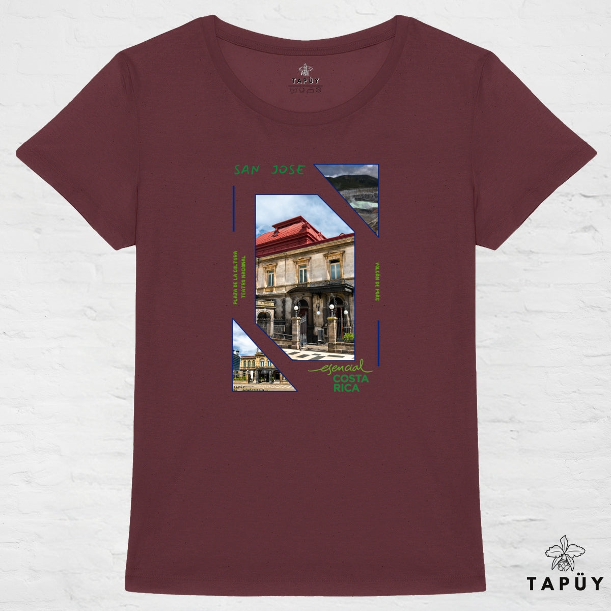 T-Shirt Femme Capital San José Bordeaux / XS de la marque Tapüy