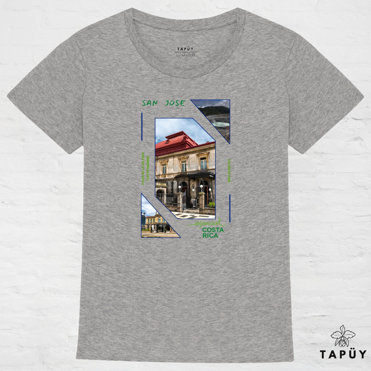 T-Shirt Femme Capital San José Gris / XS de la marque Tapüy