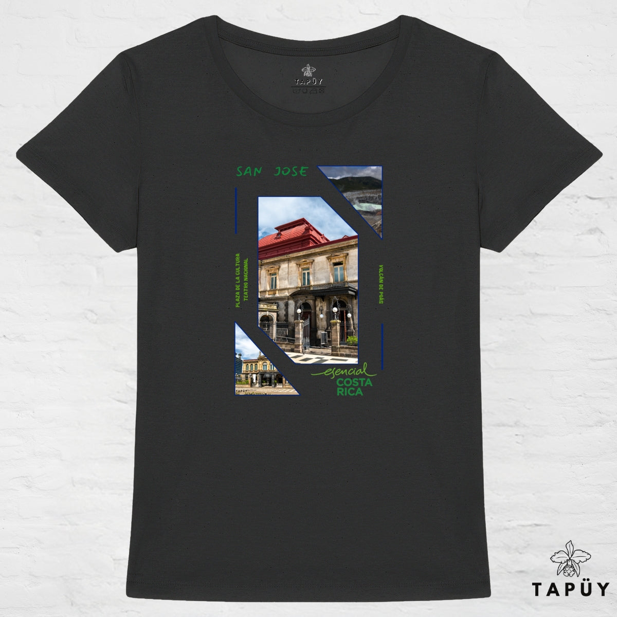 T-Shirt Femme Capital San José Noir / XS de la marque Tapüy