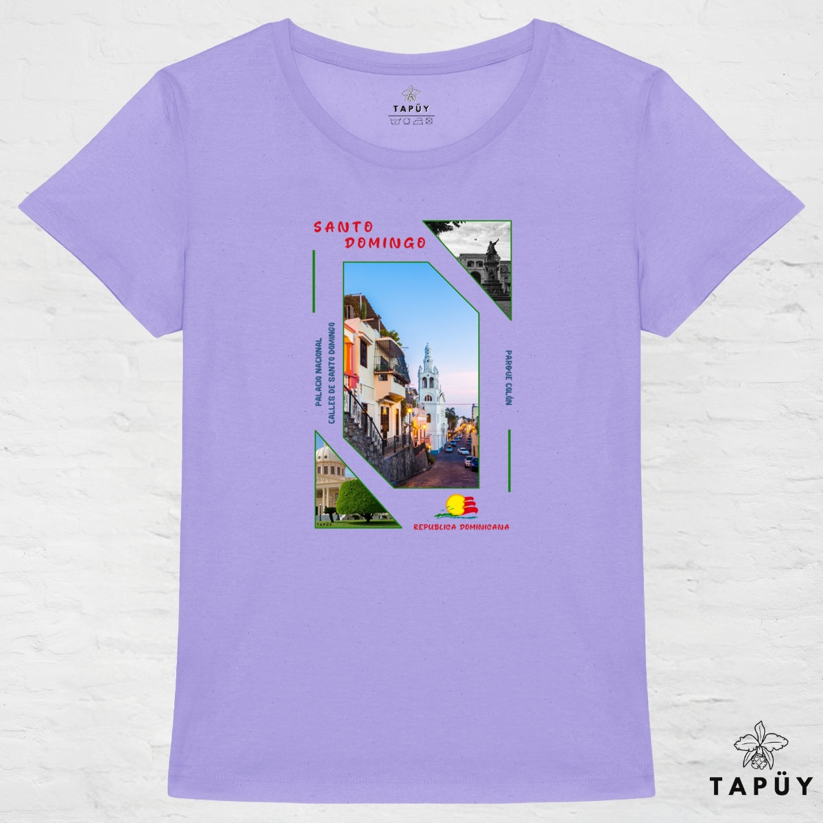 T-Shirt Femme Capital Santo Domingo Lavande / XS de la marque Tapüy