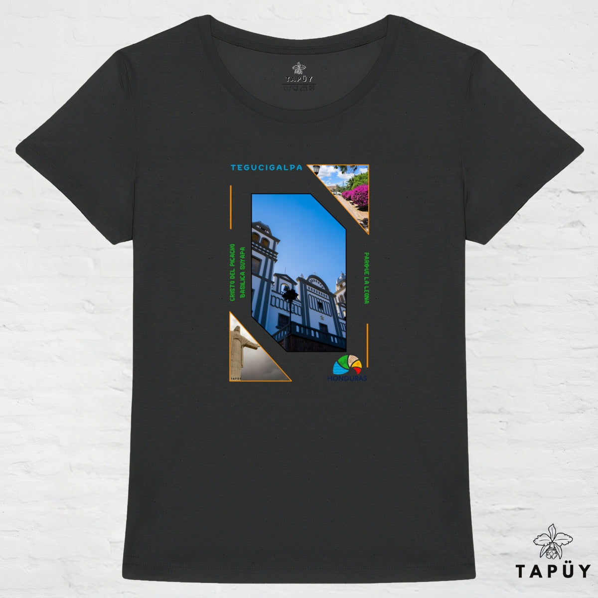 T-Shirt Femme Capital Tegucigalpa Noir / XS de la marque Tapüy