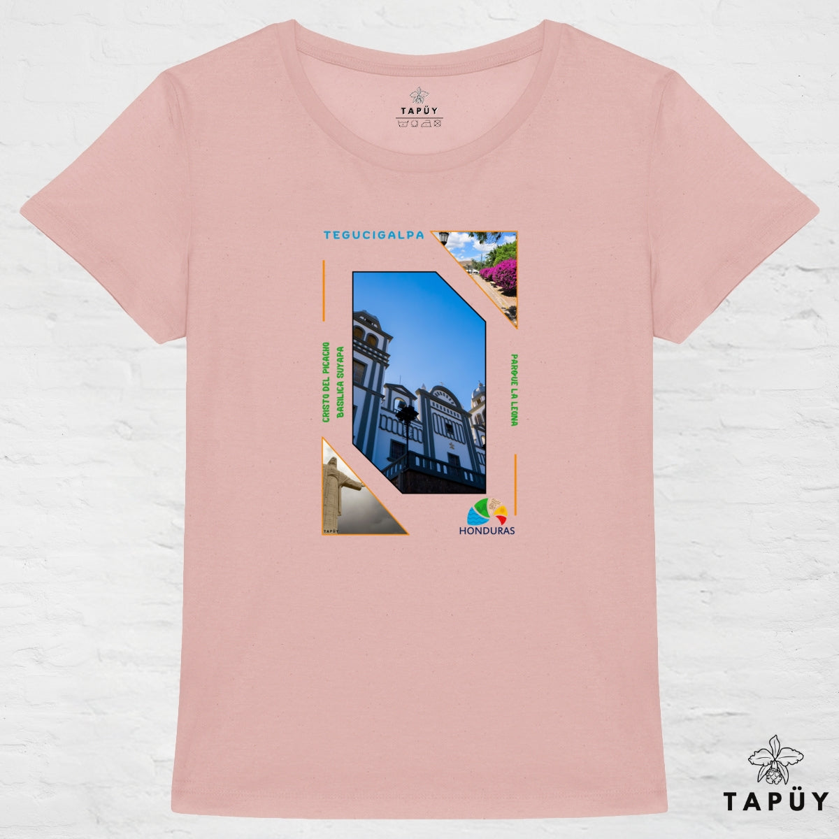 T-Shirt Femme Capital Tegucigalpa Rose / XS de la marque Tapüy