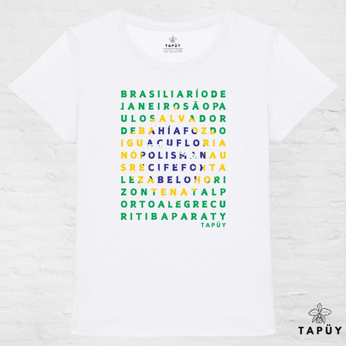 T-Shirt Femme Cidades do Brasil Blanc / XS de la marque Tapüy