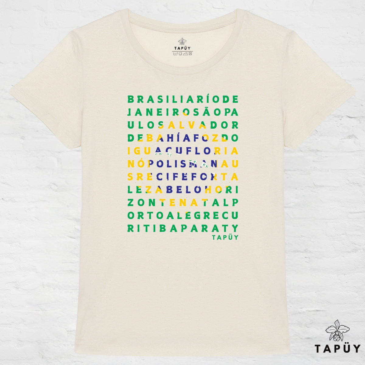 T-Shirt Femme Cidades do Brasil Naturel / XS de la marque Tapüy