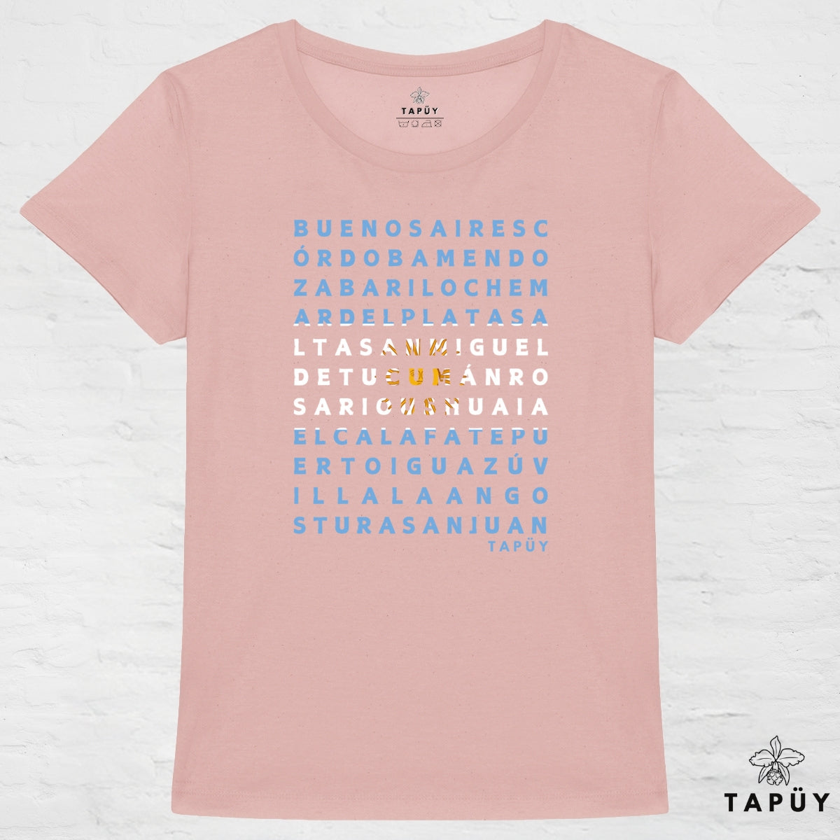 T-Shirt Femme Ciudades de Argentina Rose / XS de la marque Tapüy