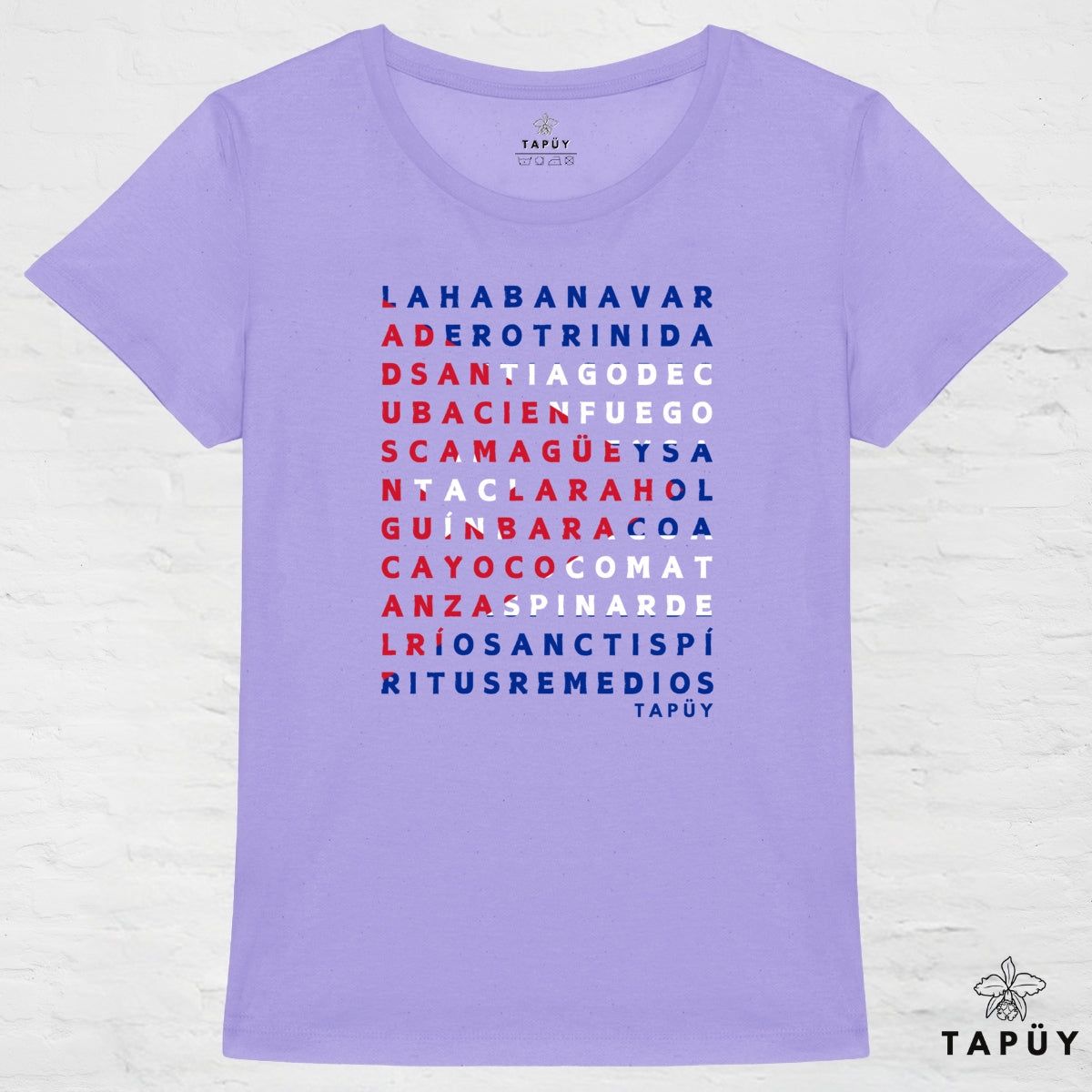 T-Shirt Femme Ciudades de Cuba Lavande / XS de la marque Tapüy