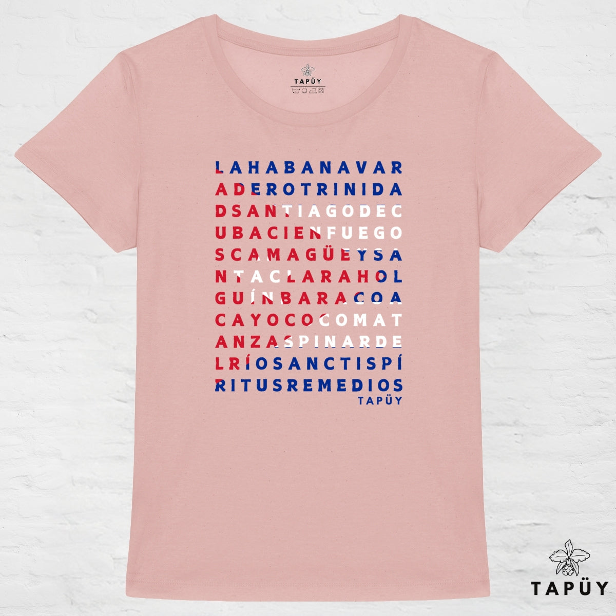 T-Shirt Femme Ciudades de Cuba Rose / XS de la marque Tapüy