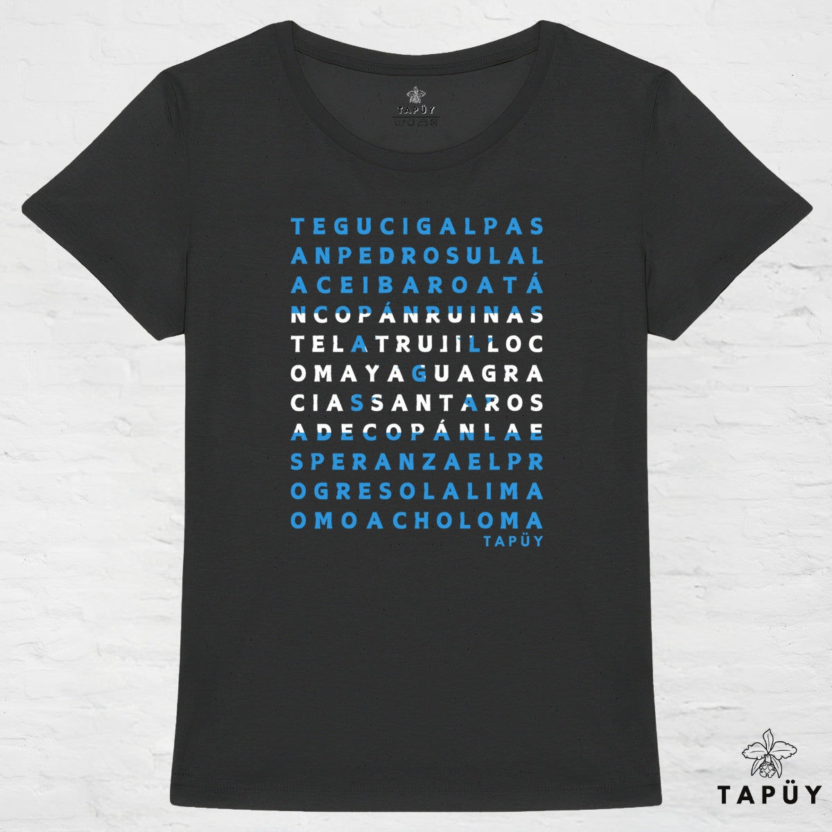 T-Shirt Femme Ciudades de Honduras Noir / XS de la marque Tapüy