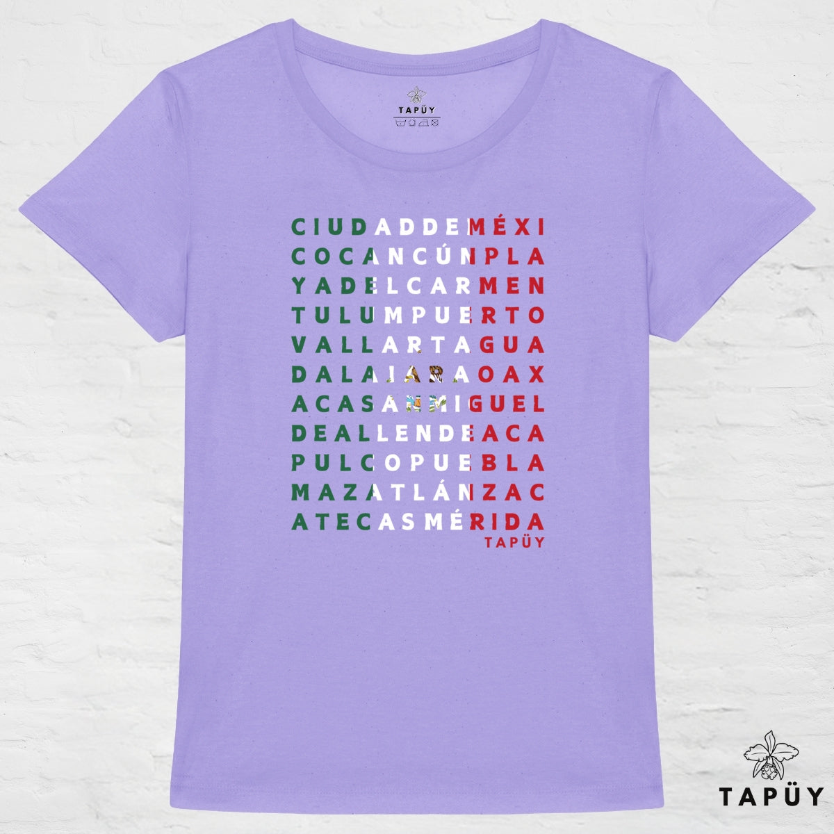 T-Shirt Femme Ciudades de México Lavande / XS de la marque Tapüy