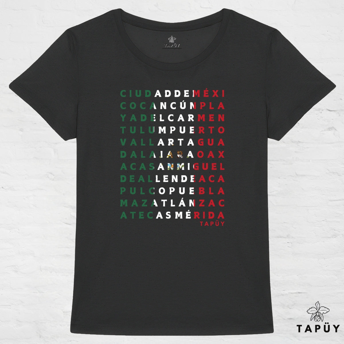 T-Shirt Femme Ciudades de México Noir / XS de la marque Tapüy