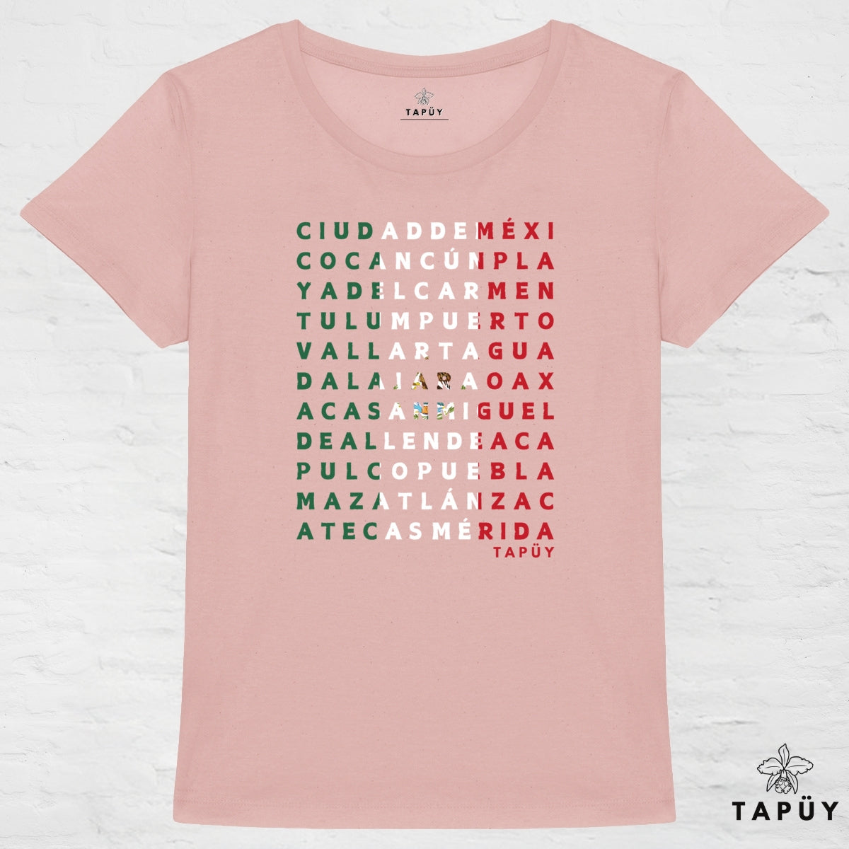 T-Shirt Femme Ciudades de México Rose / XS de la marque Tapüy