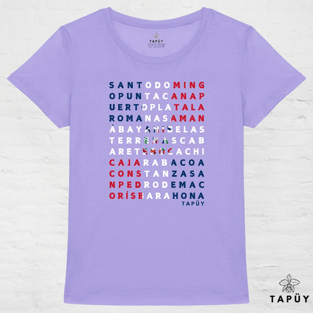 T-Shirt Femme Ciudades de República Dominicana Lavande / XS de la marque Tapüy