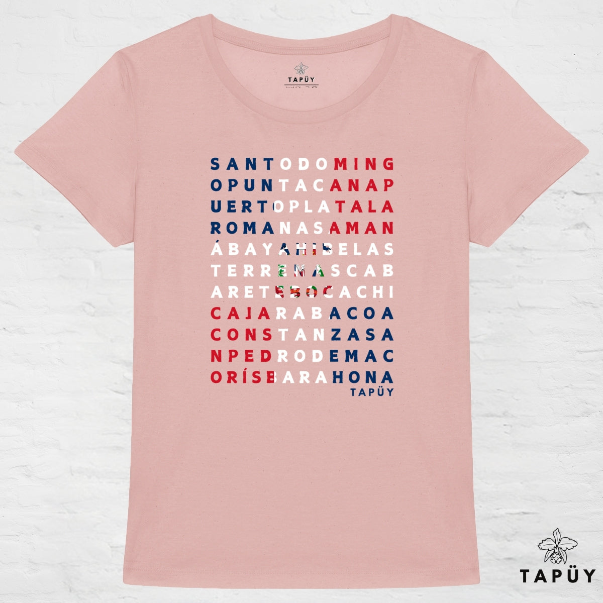 T-Shirt Femme Ciudades de República Dominicana Rose / XS de la marque Tapüy