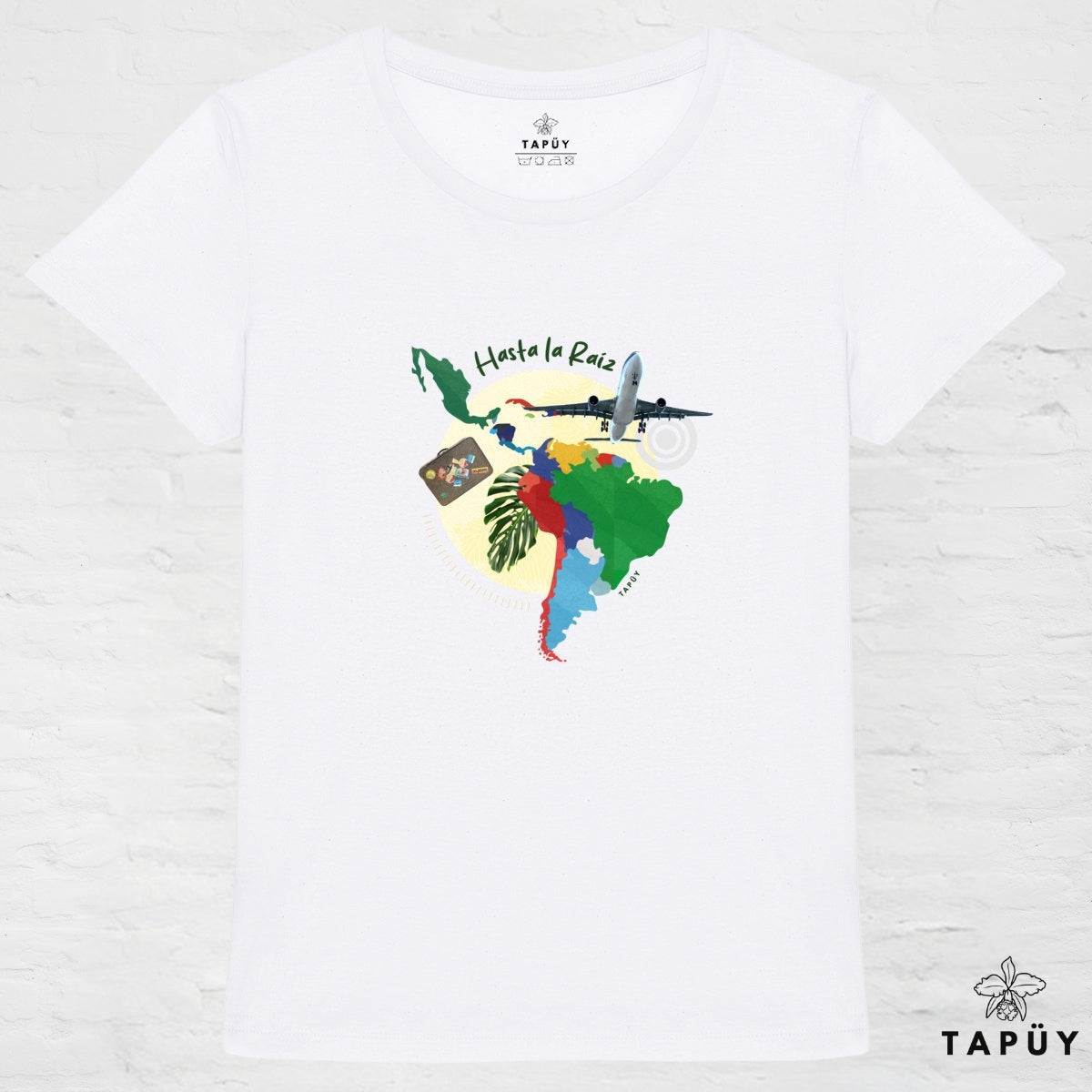 T-Shirt Femme Hasta La Raíz Blanc / XS de la marque Tapüy