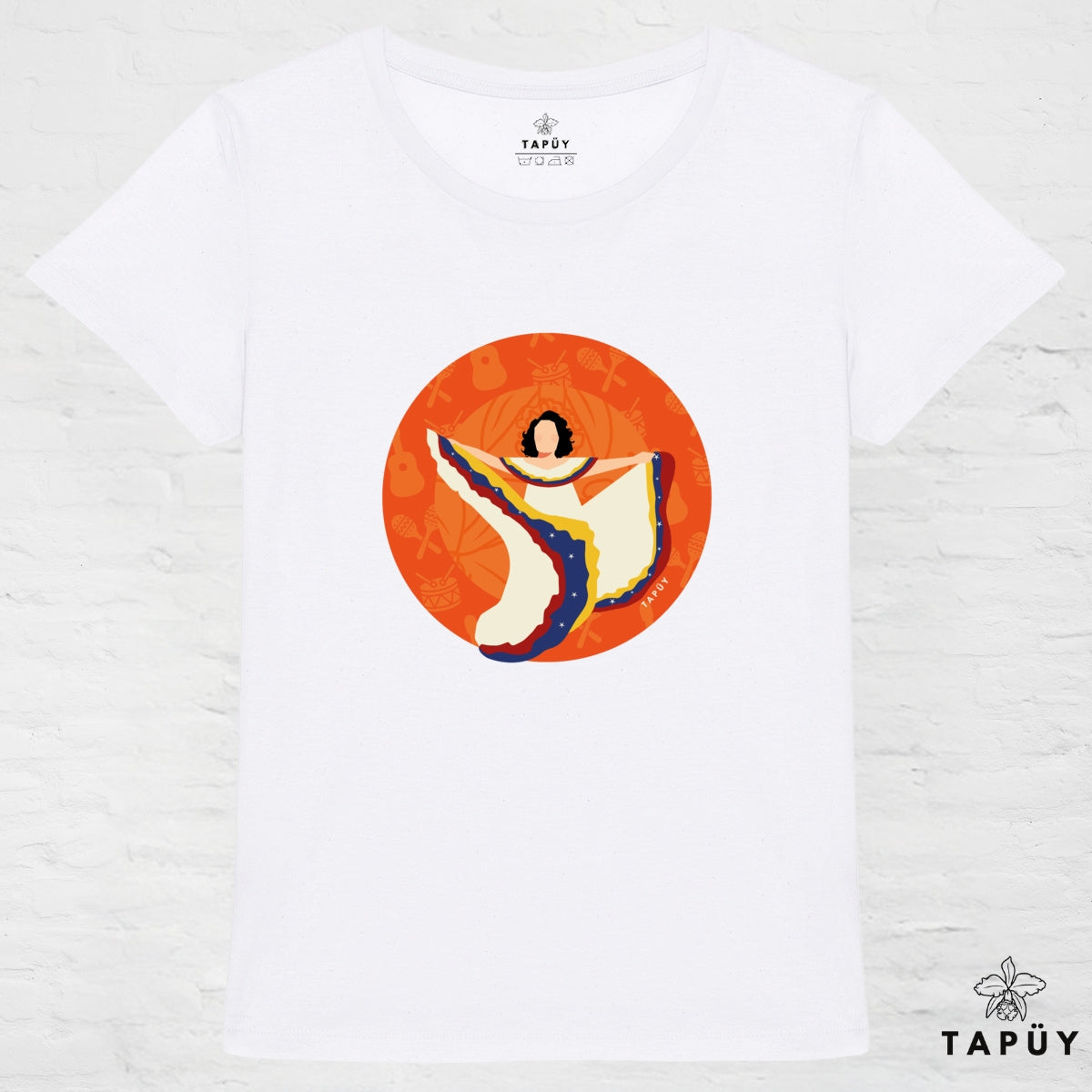 T-Shirt Femme Joropo Venezolano Blanc / XS de la marque Tapüy